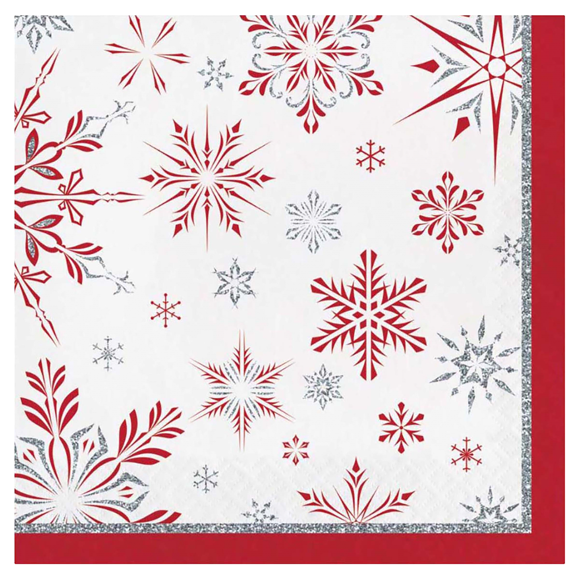 slide 1 of 1, Creative Converting Simple Snowflake Lunch Napkin, 20 ct