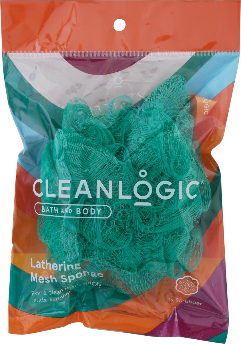 slide 9 of 9, Cleanlogic 50G Mesh Bath Sponge, 1 ct