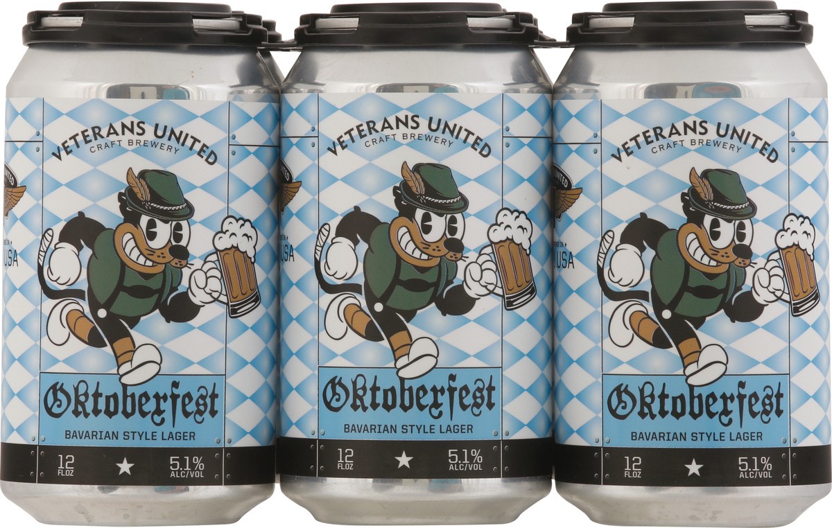 slide 4 of 9, Veterans United Craft Brewery Bavarian Style Lager Oktoberfest Beer 6 - 12 fl oz Cans, 12 oz