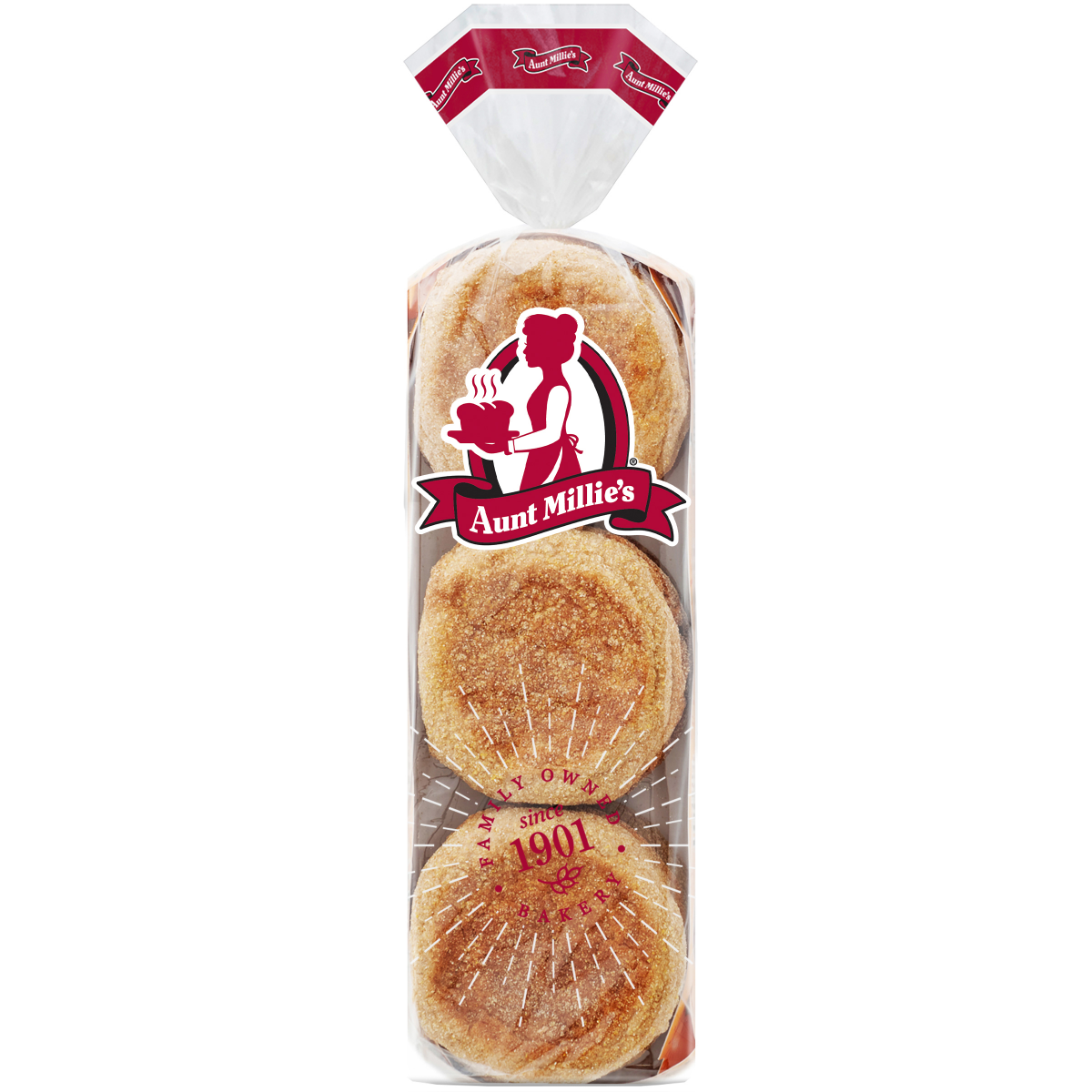 slide 5 of 5, Aunt Millie's 100% Whole Wheat English Muffins, 12 oz