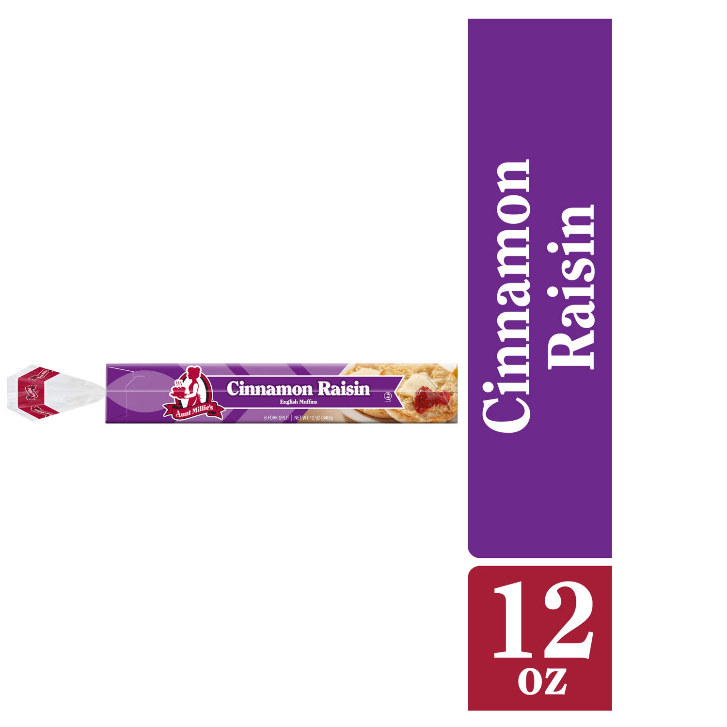 slide 1 of 5, Aunt Millie's Cinnamon Raisin English Muffins 6 ea, 6 ct