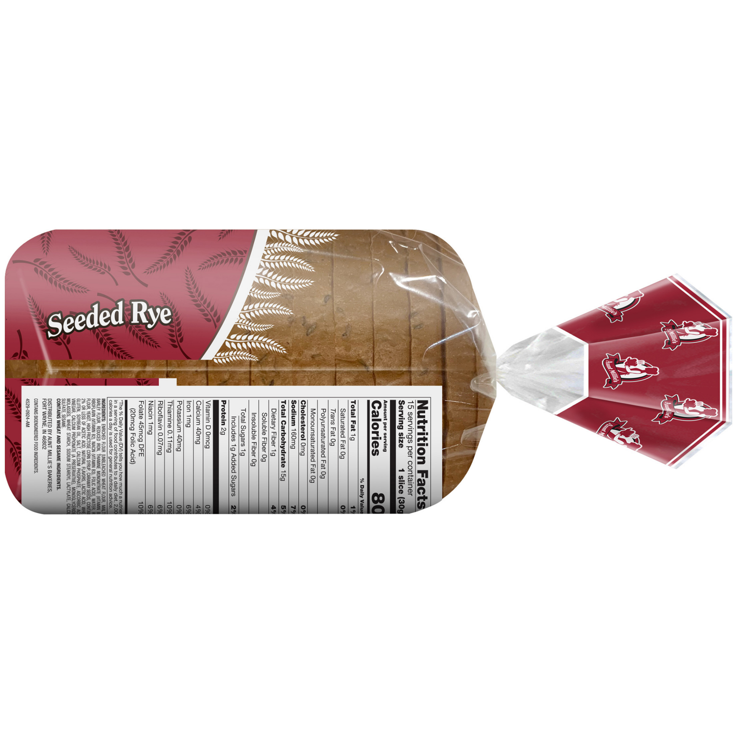 slide 3 of 5, Aunt Millie's Seeded Rye Bread, 16 oz