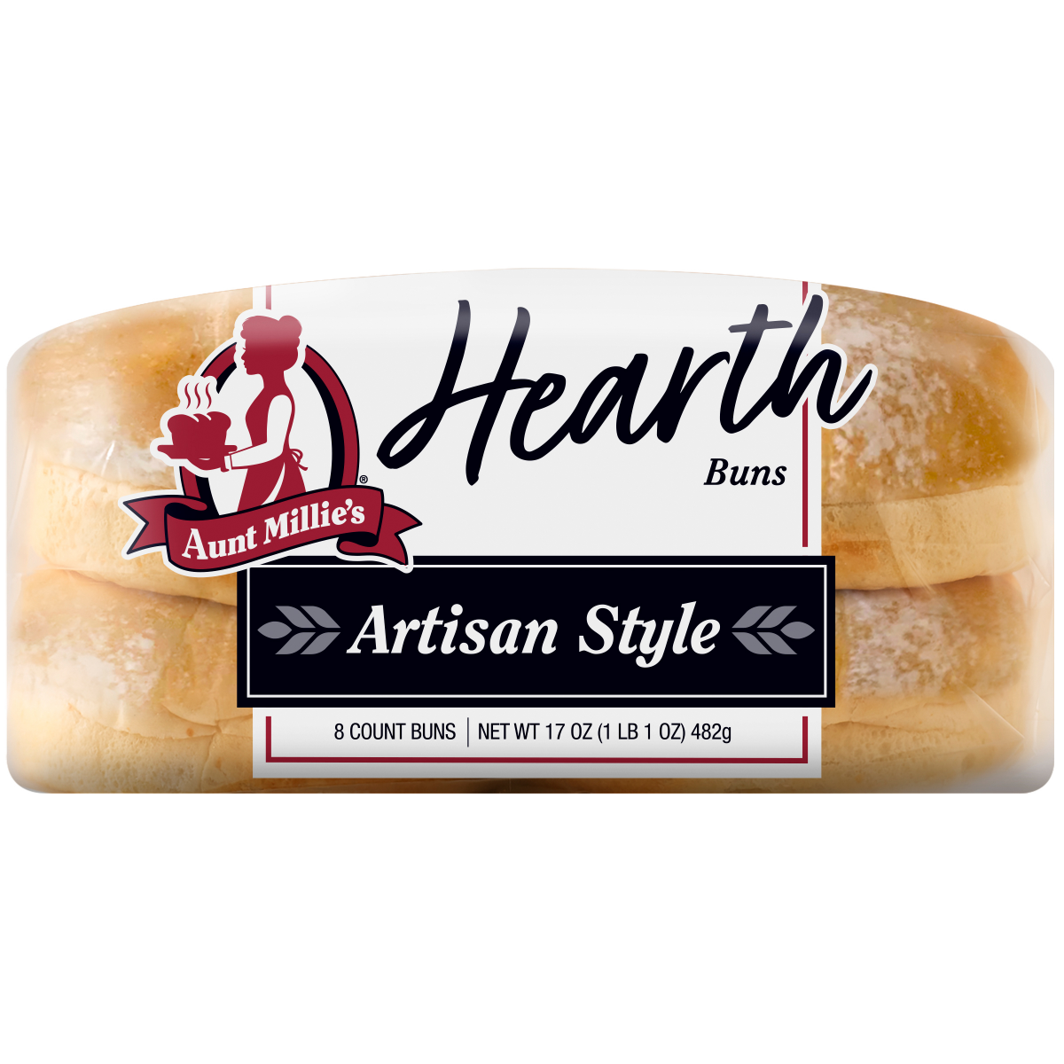 slide 5 of 8, Aunt Millie's Hearth Artisan Style Hamburger Buns 8 ct, 8 ct; 18 oz