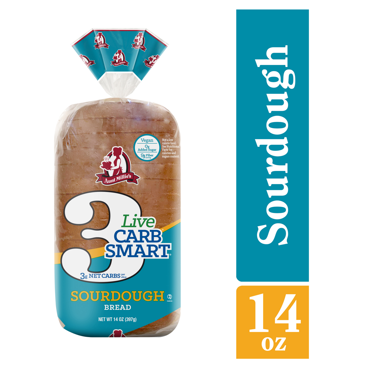 slide 1 of 8, Am Live Crbsmrt Sourdgh Bread, 14 oz