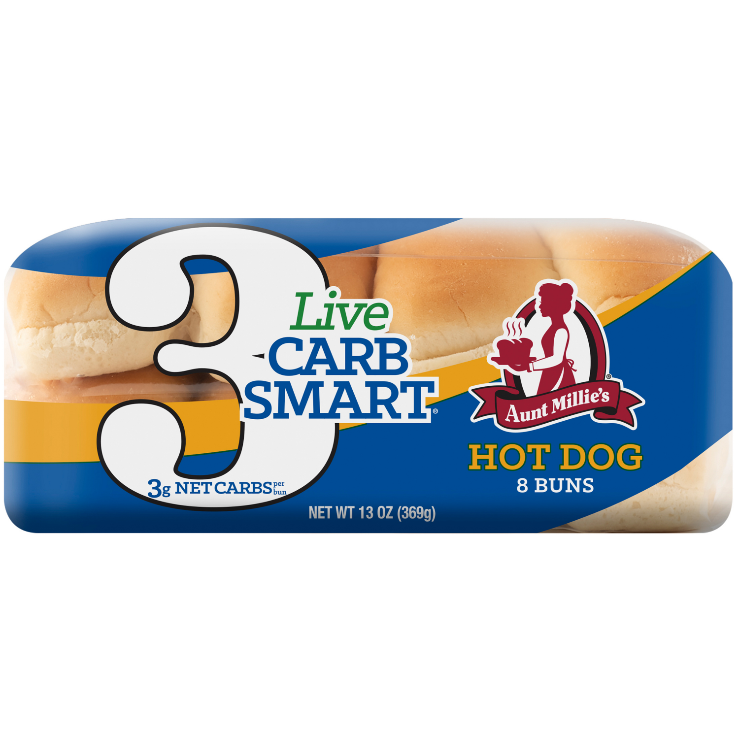slide 5 of 5, Aunt Millie's Live Carb Smart Hot Dog Buns 8 ct, 8 ct