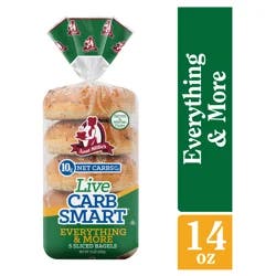 Aunt Millie's Live Carb Smart Everything & More Bagel 5ct