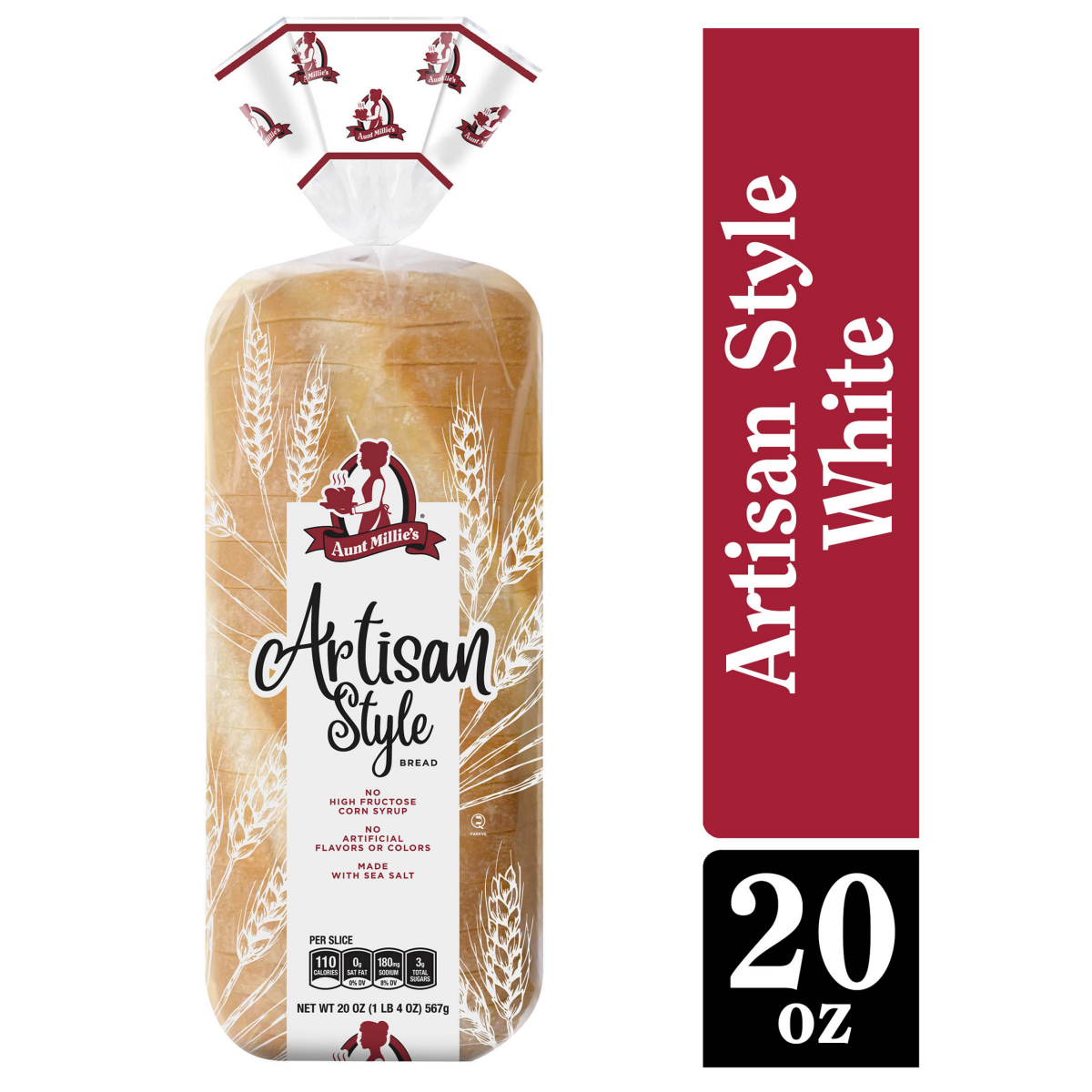 slide 1 of 5, Aunt Millie's Artisan Style Bread, 20 oz