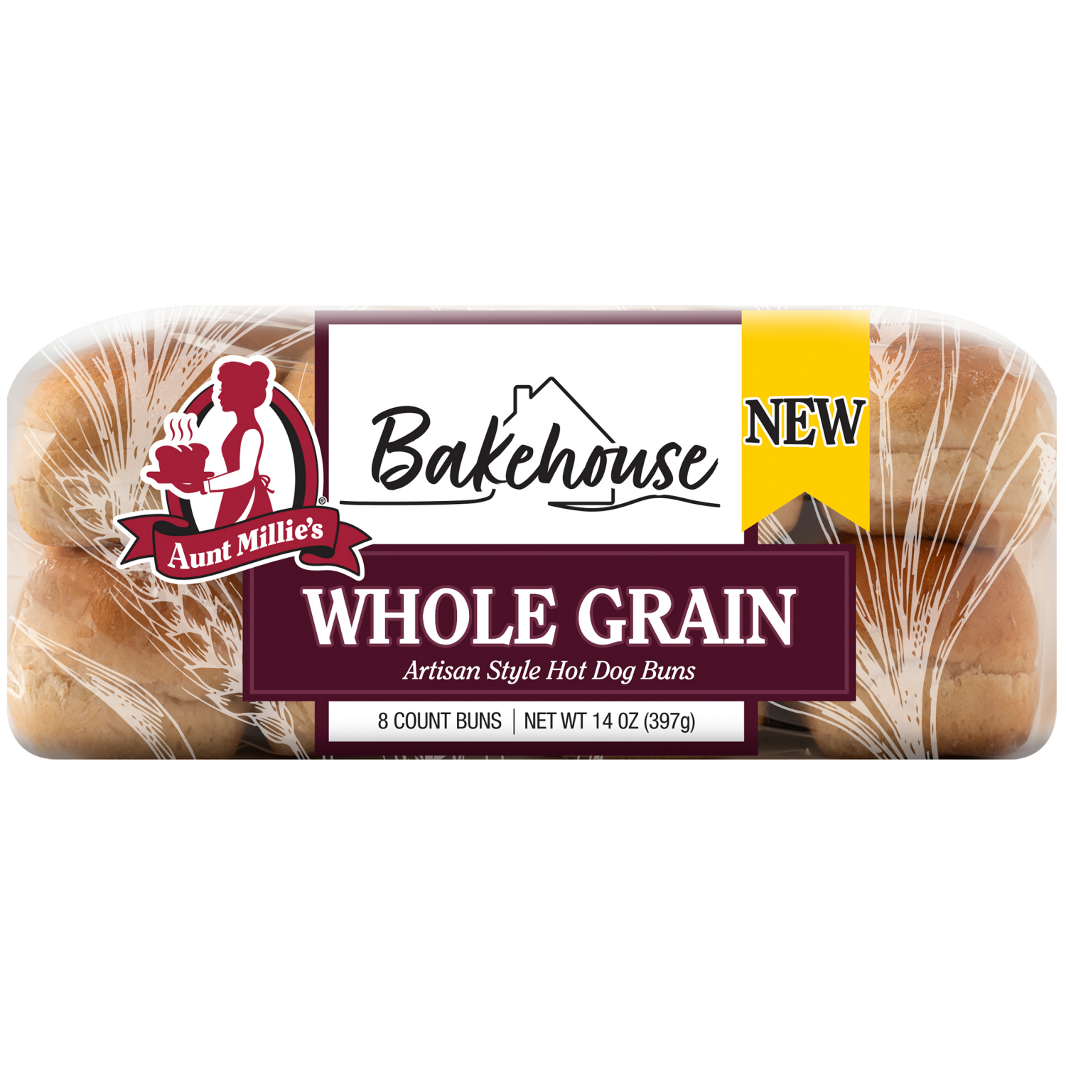 slide 8 of 8, Aunt Millie's Bakehouse Artisan Style Whole Grain Hot Dog Buns 8 ct, 8 ct