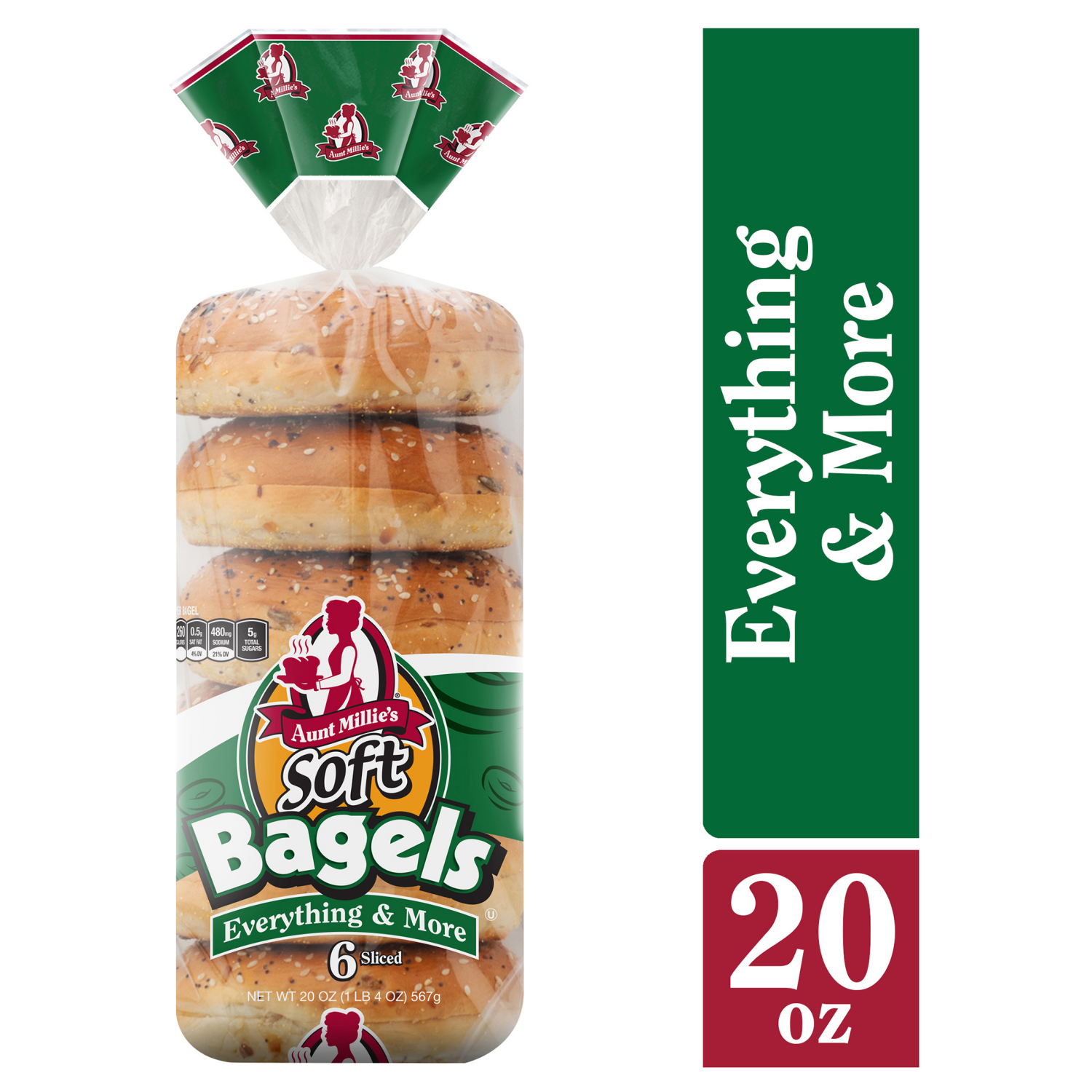 slide 1 of 5, Aunt Millie's Soft Everything & More Bagels 6 ct, 6 ct