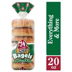 Aunt Millie's Soft Everything & More Bagels 6 ct