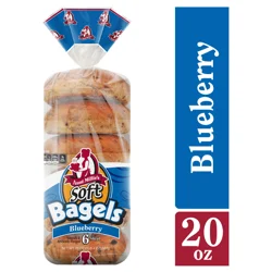 Aunt Millie's Soft Blueberry Bagels 6 ea