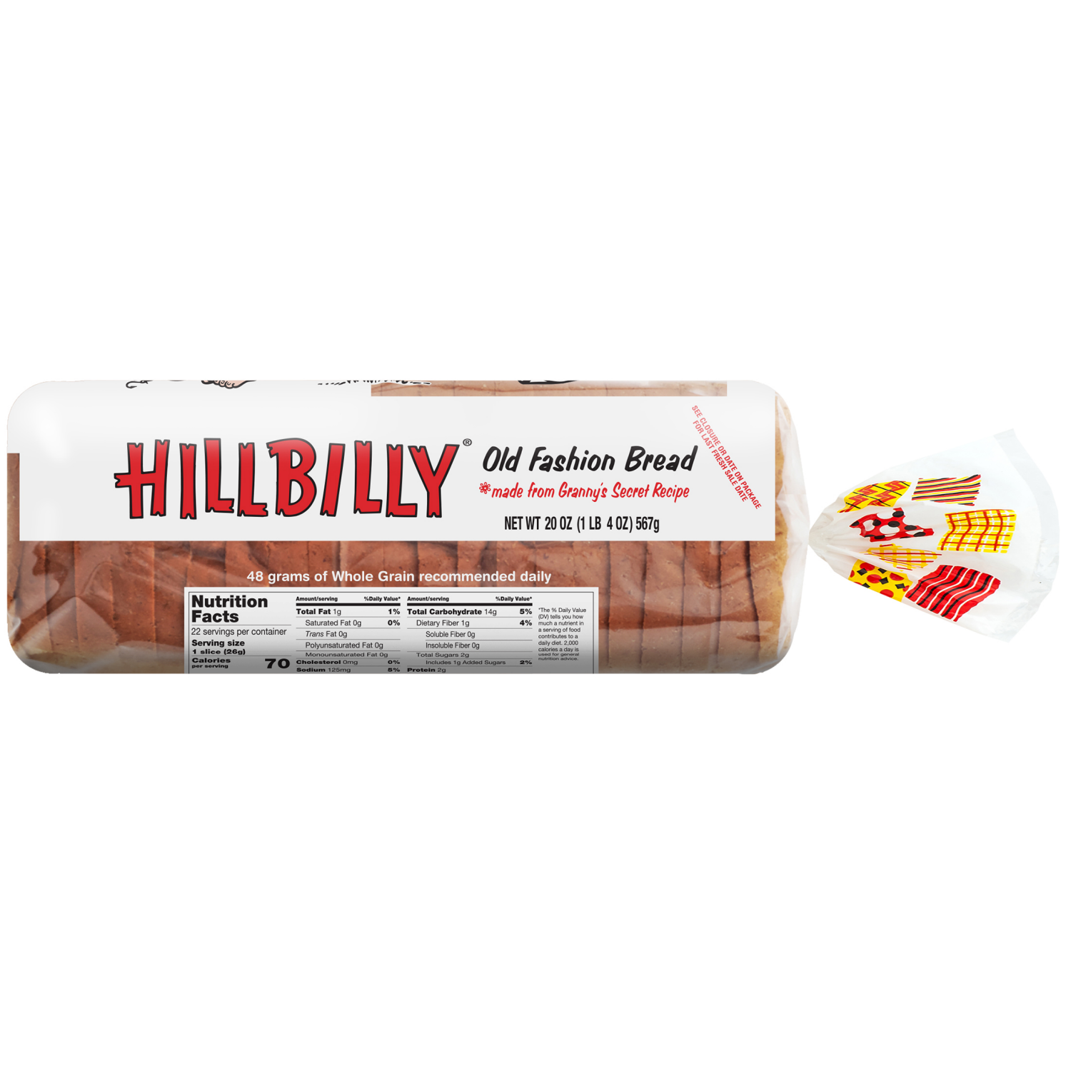 slide 3 of 5, Hillbilly Old Fashion Bread 20 oz, 20 oz