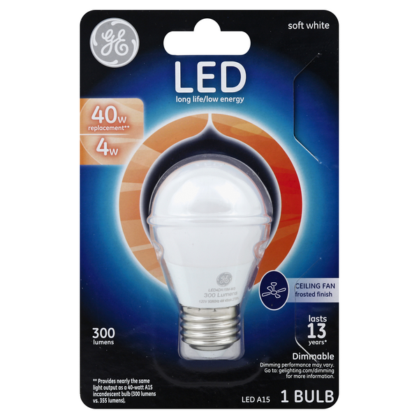 slide 1 of 1, GE Led 3-25w Ceil Fan White, 1 ct