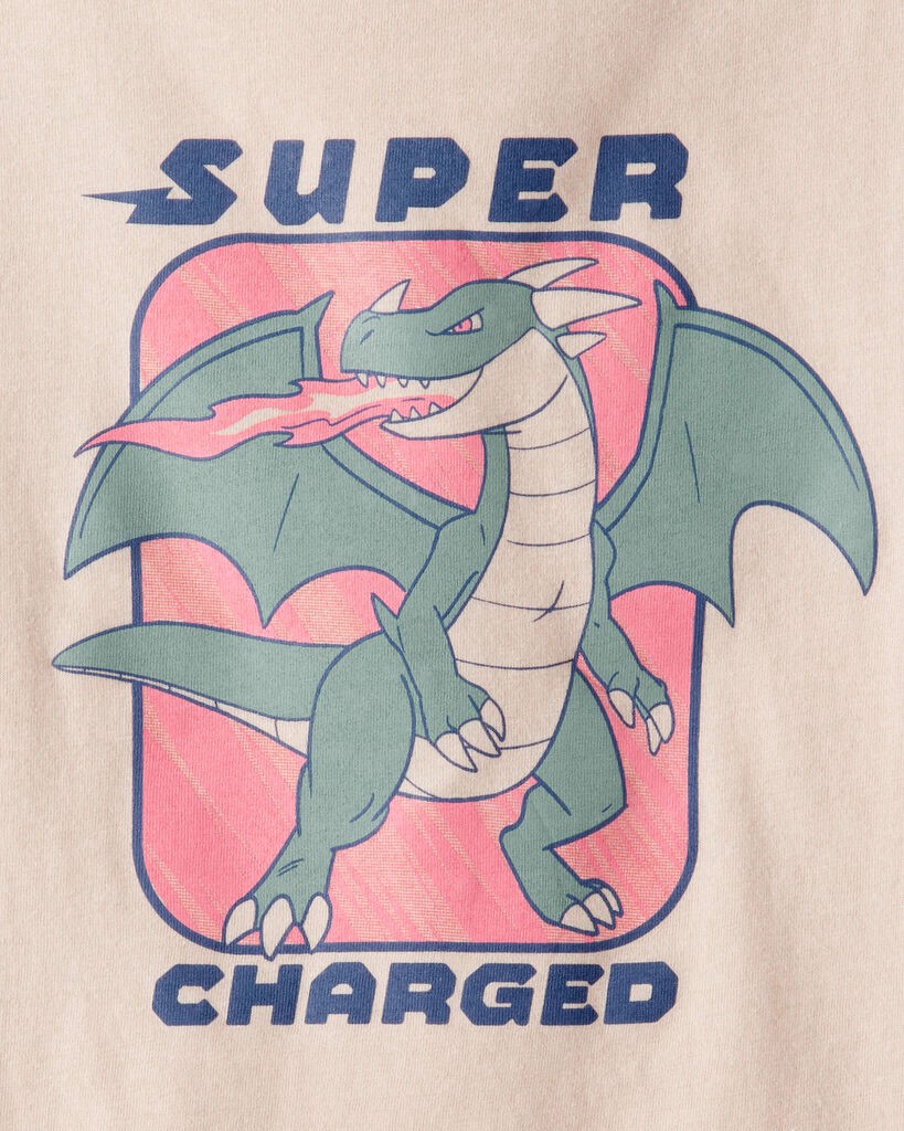 slide 2 of 2, Carter's Boys Super Charged Long-Sleeve Graphic Tee - Tan Tan S, 1 ct