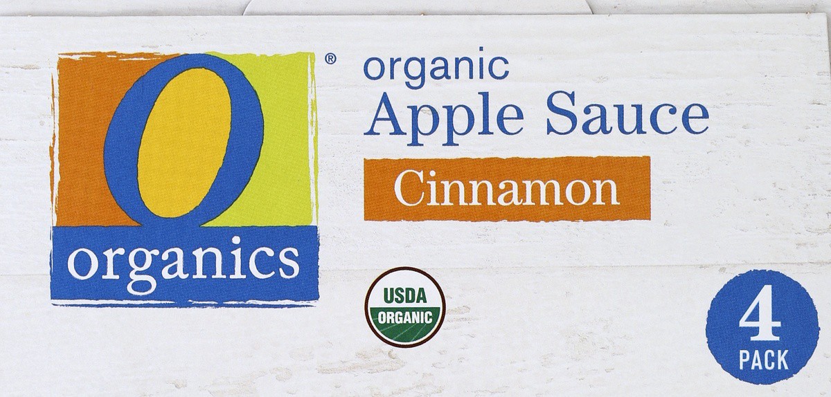 slide 4 of 4, O Organics Organic Apple Sauce Cinnamon Pouches, 4 ct; 3.17 oz