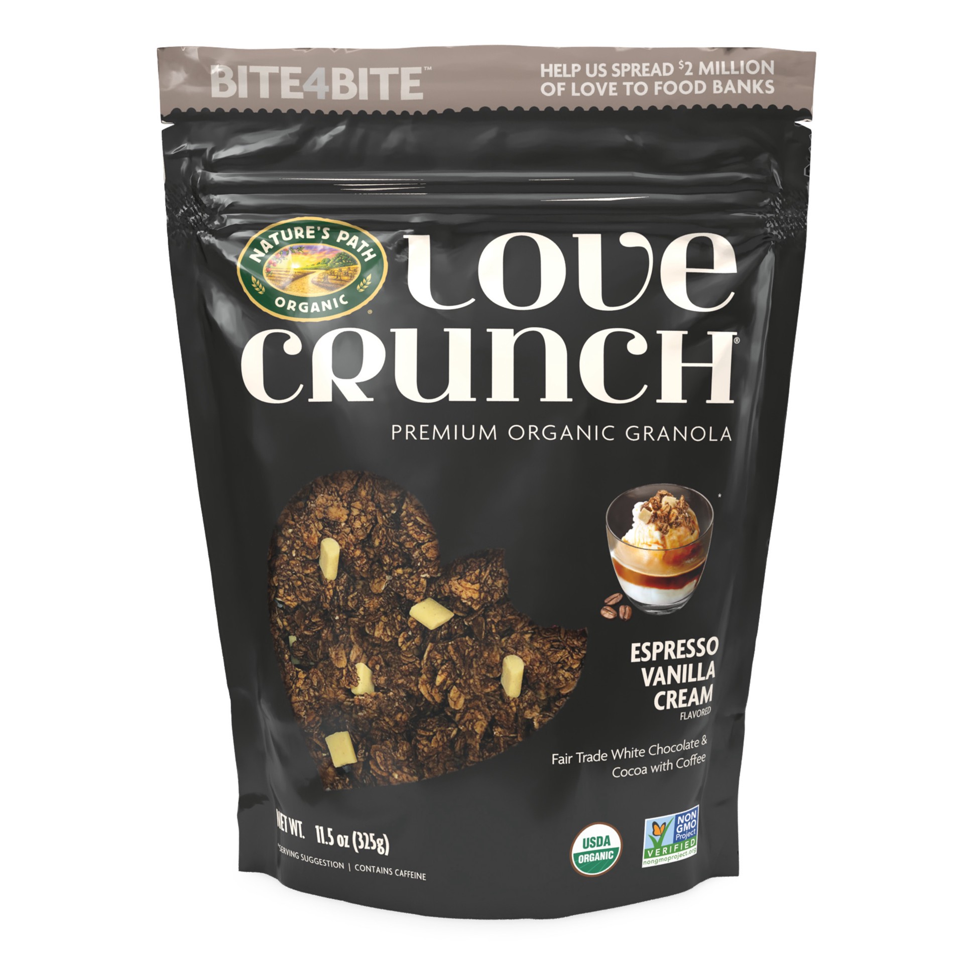 slide 1 of 3, Love Crunch Organic Espresso Vanilla Cream Granola 11.5oz Pouch, 11.5 oz