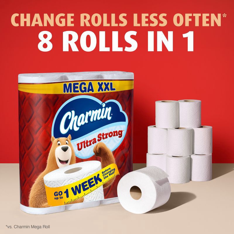 slide 2 of 16, Charmin Ultra Strong Toilet Paper - 12 Mega XXL Rolls, 12 ct
