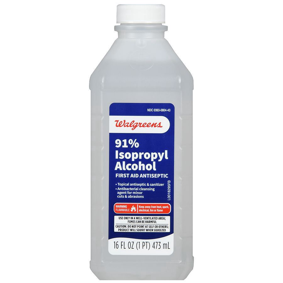 slide 5 of 5, Walgreens Isopropyl Alcohol 91%, 16 oz