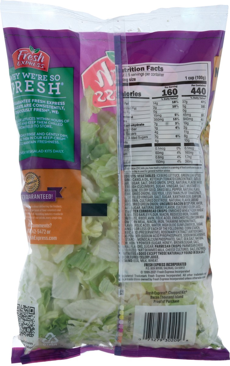 slide 4 of 9, Fresh Express Chopped Kit Bacon Thousand Island Salad 1 ea, 1 ct