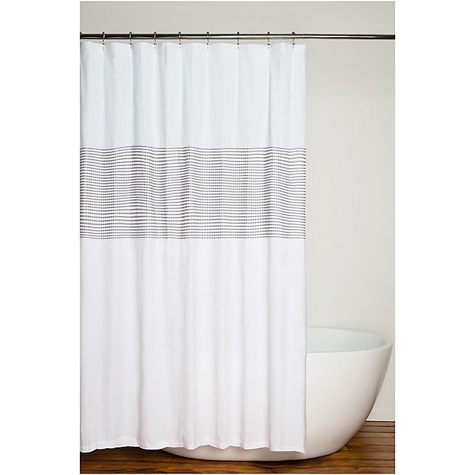 slide 1 of 1, Nora Shower Curtain - Grey/White, 72 in x 84 in