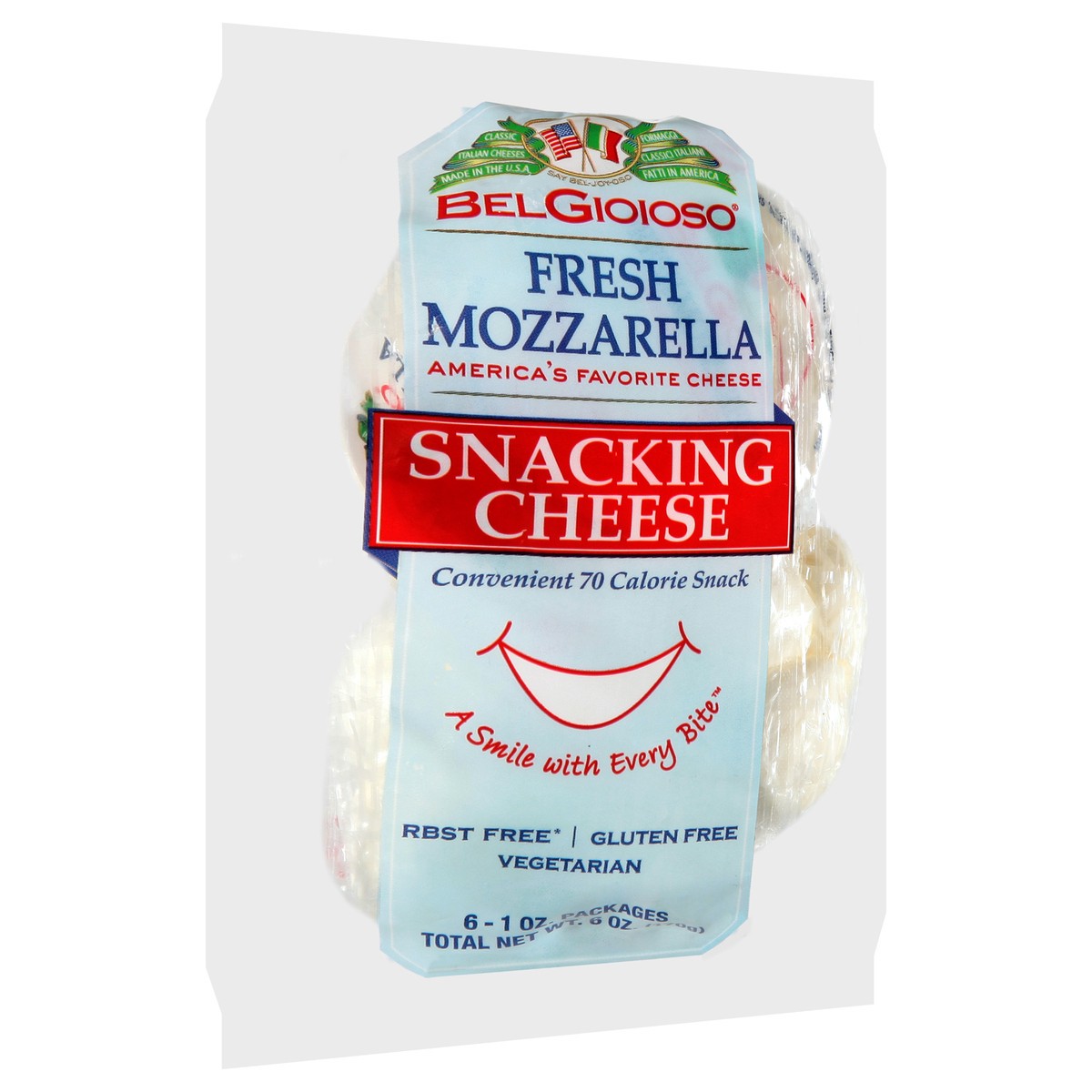 slide 2 of 9, BelGioioso Fresh Mozzarella Snacking Cheese 6 - 1 oz Packages, 6 ct