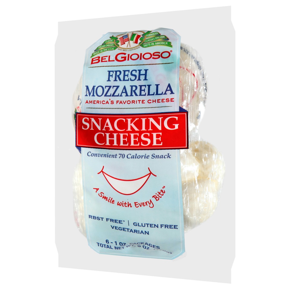slide 3 of 9, BelGioioso Fresh Mozzarella Snacking Cheese 6 - 1 oz Packages, 6 ct