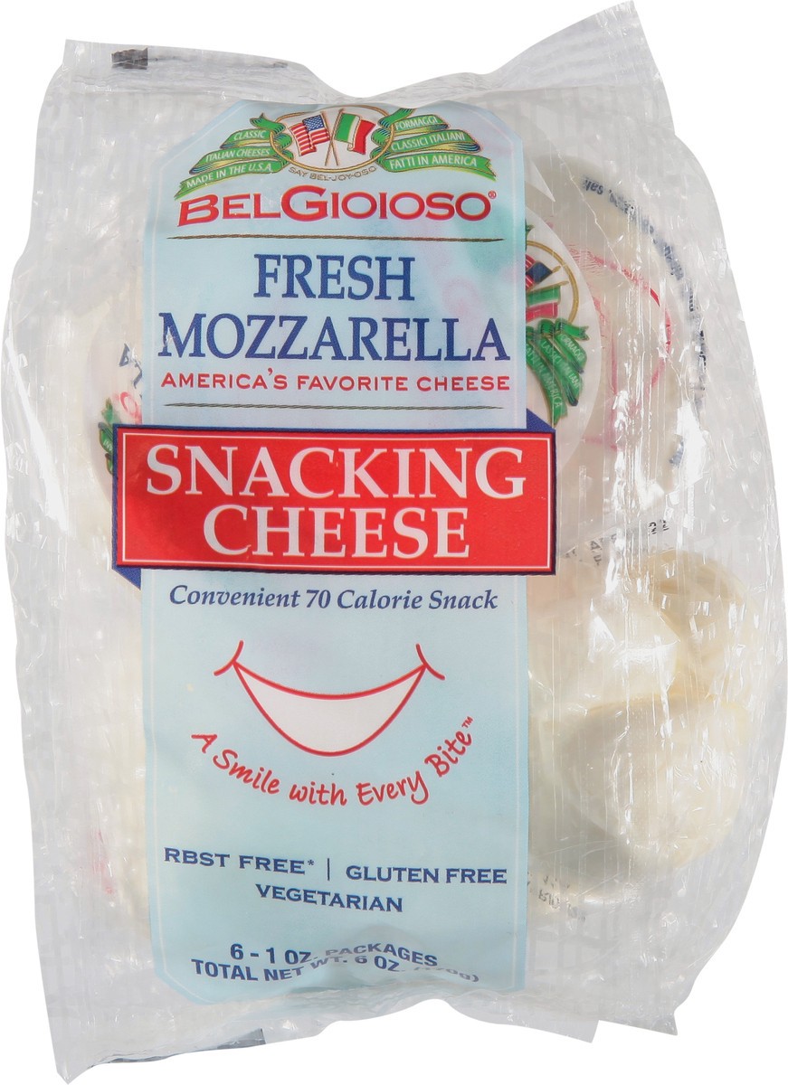 slide 6 of 9, BelGioioso Fresh Mozzarella Cheese, Snack Pack 6oz., 6 oz