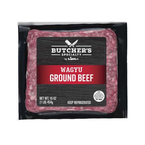 slide 1 of 1, Butcher's Specialty wagyu ground beef, 75% lean, 16 oz