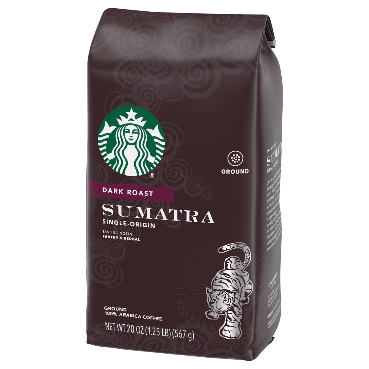 slide 8 of 9, Starbucks Ground Coffee—Dark Roast Coffee—Sumatra—100% Arabica—1 bag (20 oz), 20 oz