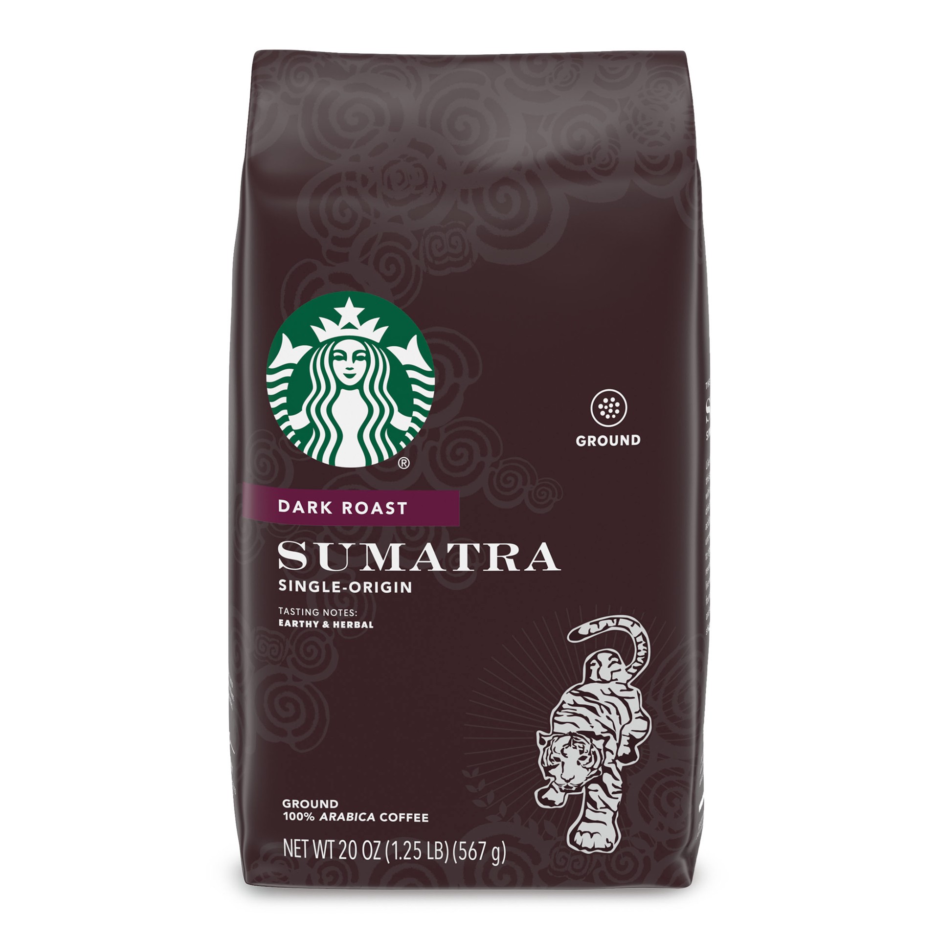 slide 1 of 9, Starbucks Ground Coffee—Dark Roast Coffee—Sumatra—100% Arabica—1 bag (20 oz), 20 oz