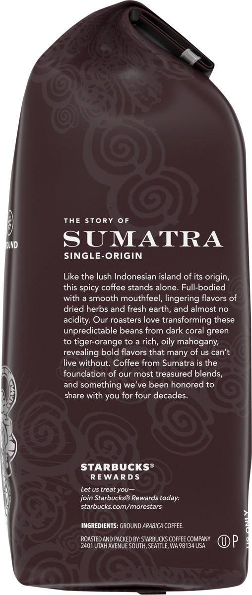 slide 5 of 9, Starbucks Ground Coffee—Dark Roast Coffee—Sumatra—100% Arabica—1 bag (20 oz), 20 oz