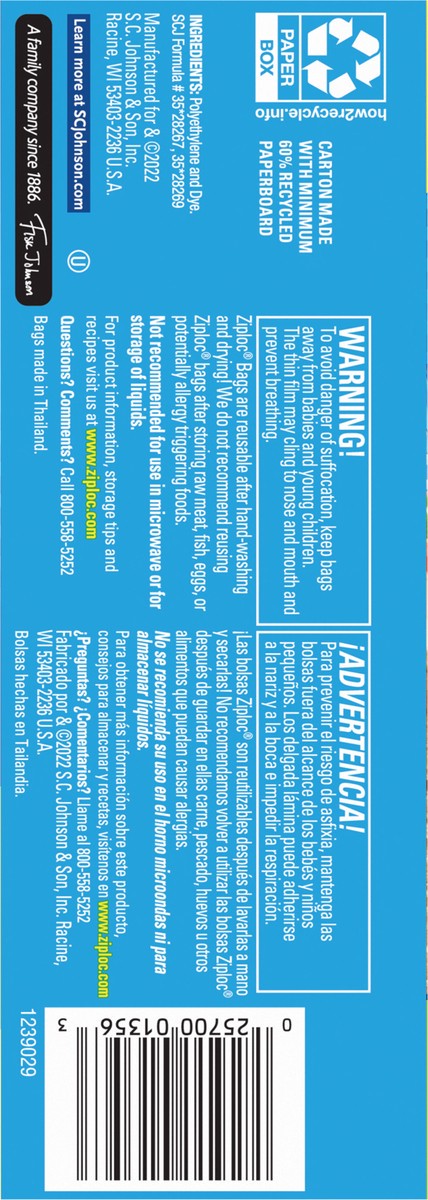 slide 8 of 10, Ziploc Sandwich Bags with EasyGuide™ 50 Count, 50 ct