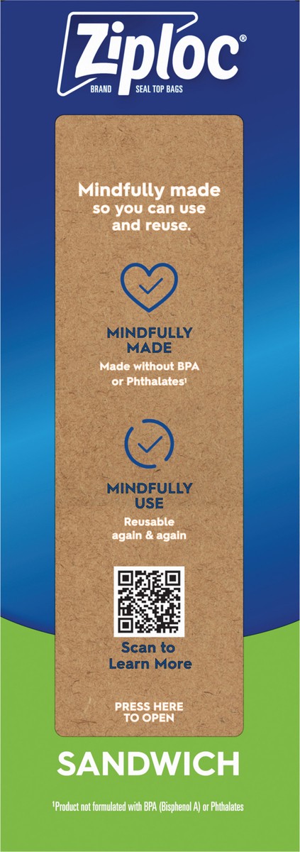 slide 4 of 10, Ziploc Sandwich Bags with EasyGuide™ 50 Count, 50 ct