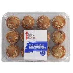 Weis Fresh from the Oven Wild Blueberry 12 Pack Mini Muffins