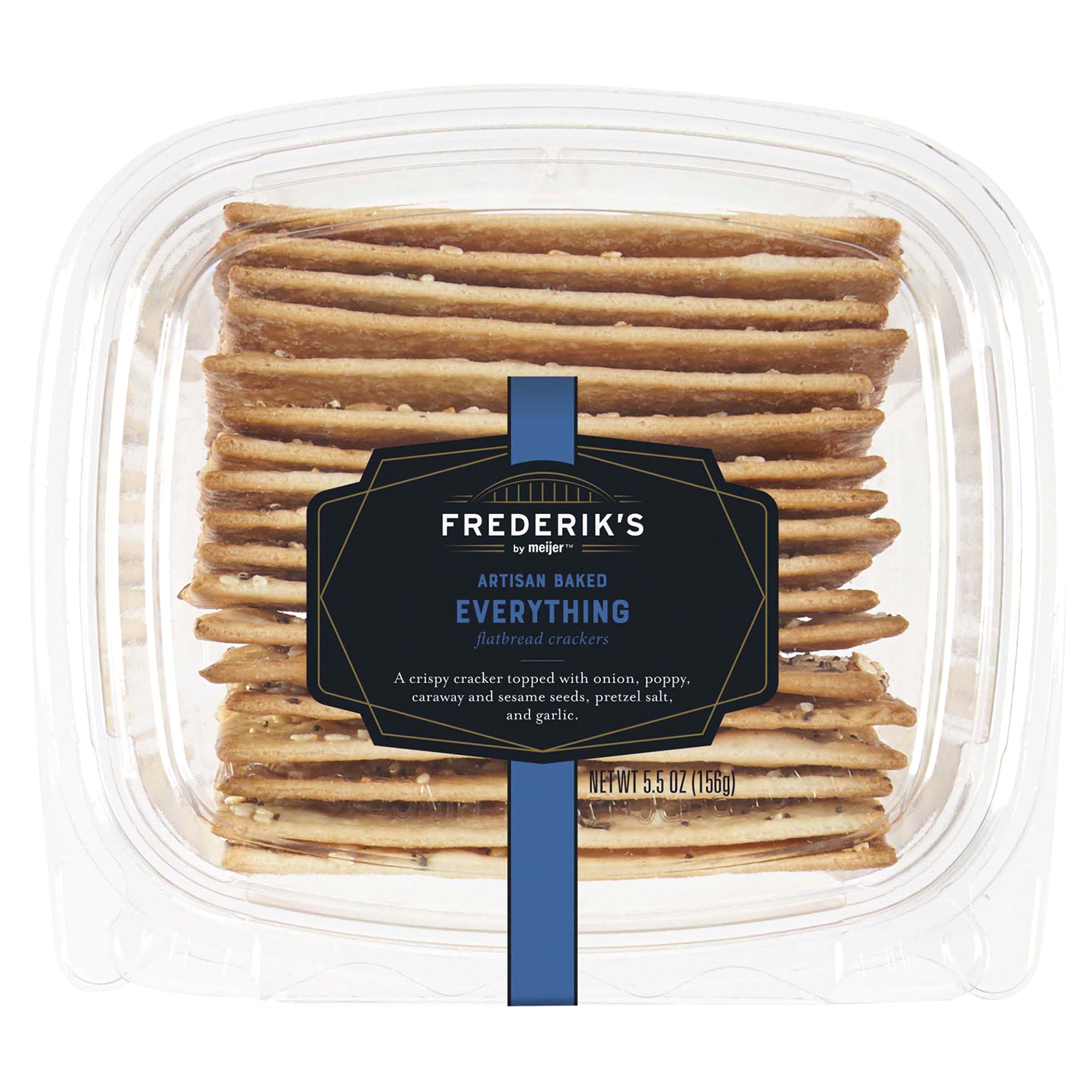 slide 3 of 4, FREDERIKS BY MEIJER Frederik's By Meijer Artisan Baked Everything Flatbread Crackers, 5.5 Oz, 5.5 oz