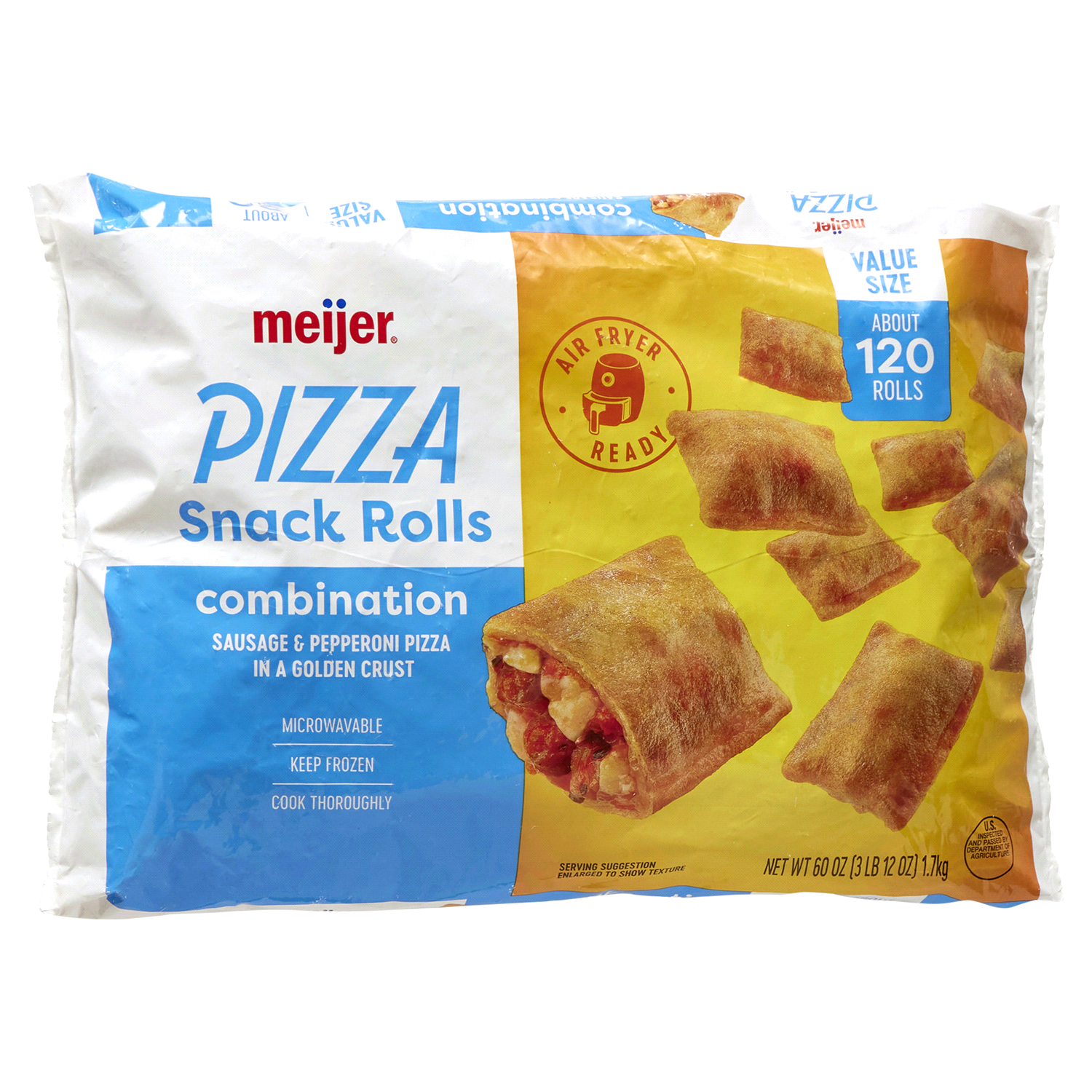 slide 4 of 5, Meijer Combination Pizza Snack Rolls, 120 ct