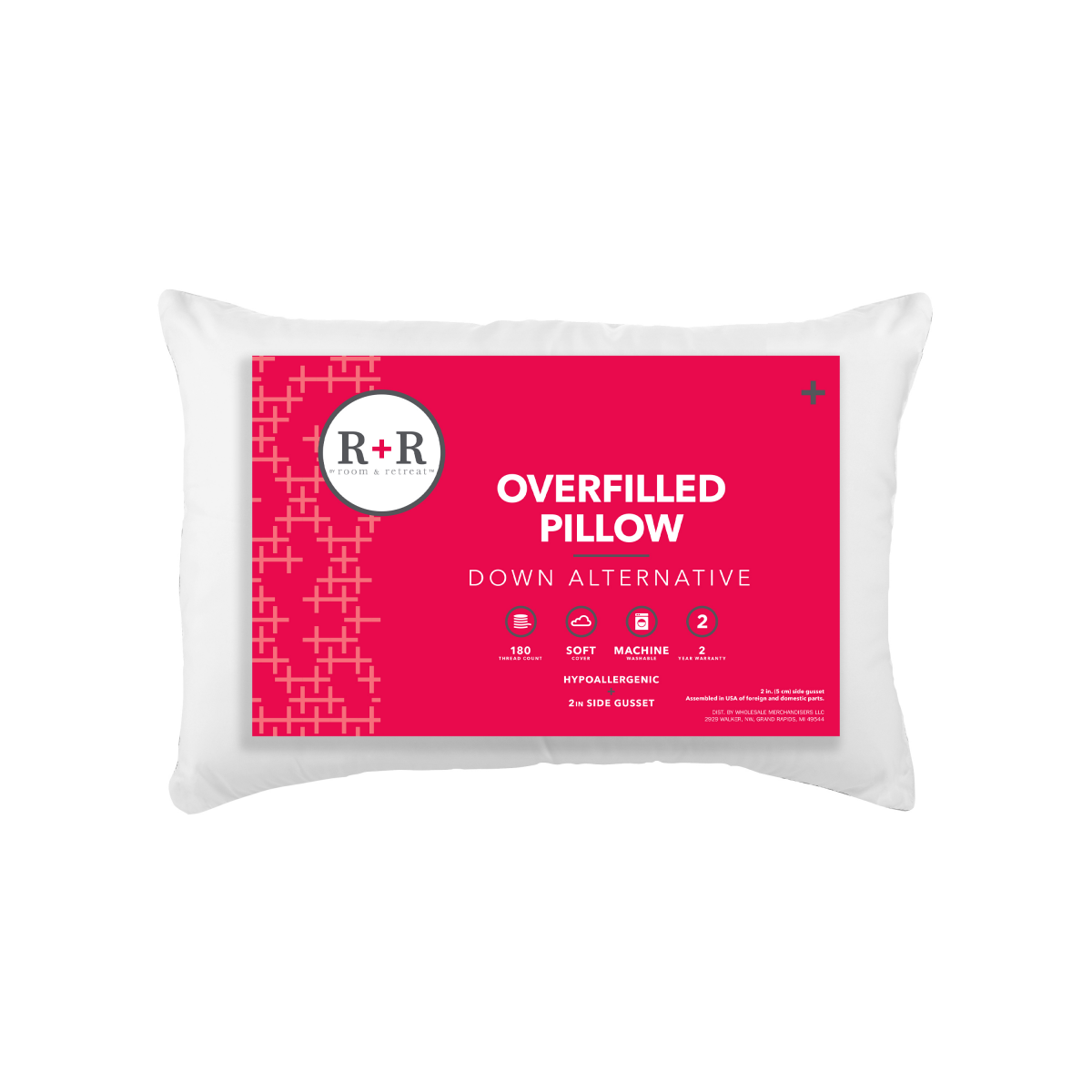 slide 1 of 1, R+R Overfilled Pillow, 1 ct