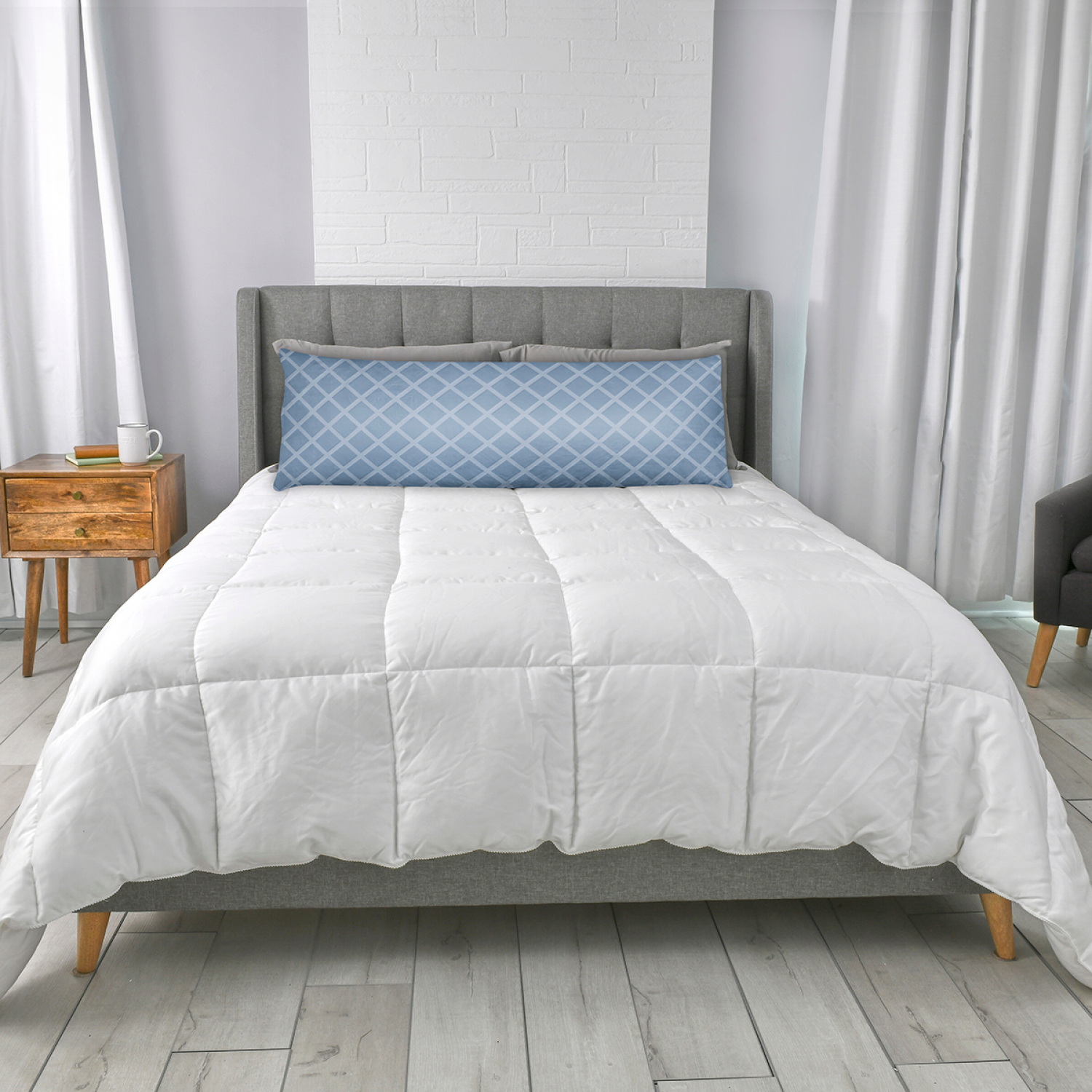 slide 3 of 4, R+R Faux Fur Blue Fog Body Pc, 1 ct