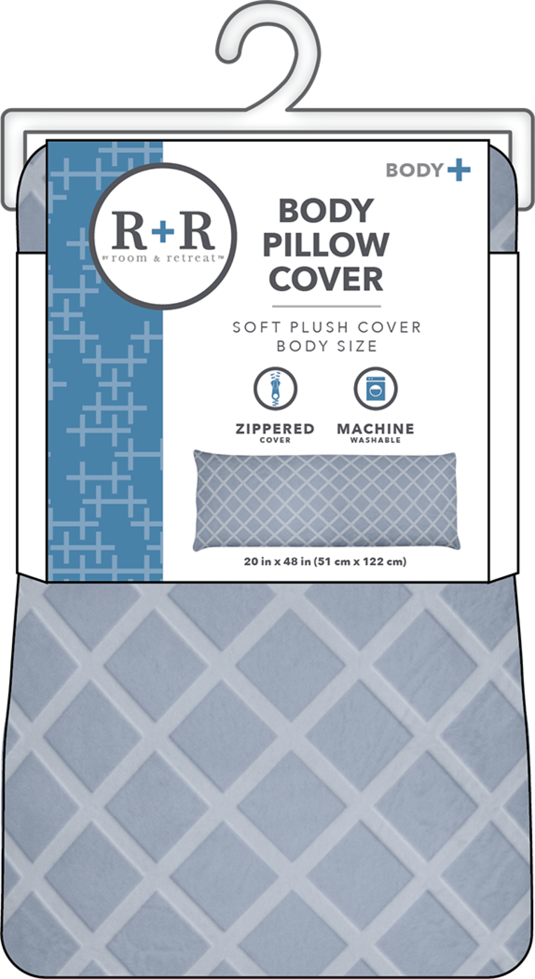 slide 1 of 4, R+R Faux Fur Blue Fog Body Pc, 1 ct