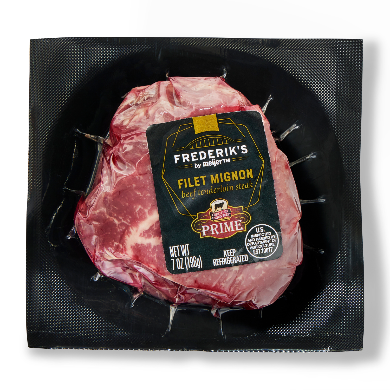 slide 1 of 3, FREDERIKS BY MEIJER Certified Angus Beef Prime Filet Mignon Steak, 7 oz, 7 oz