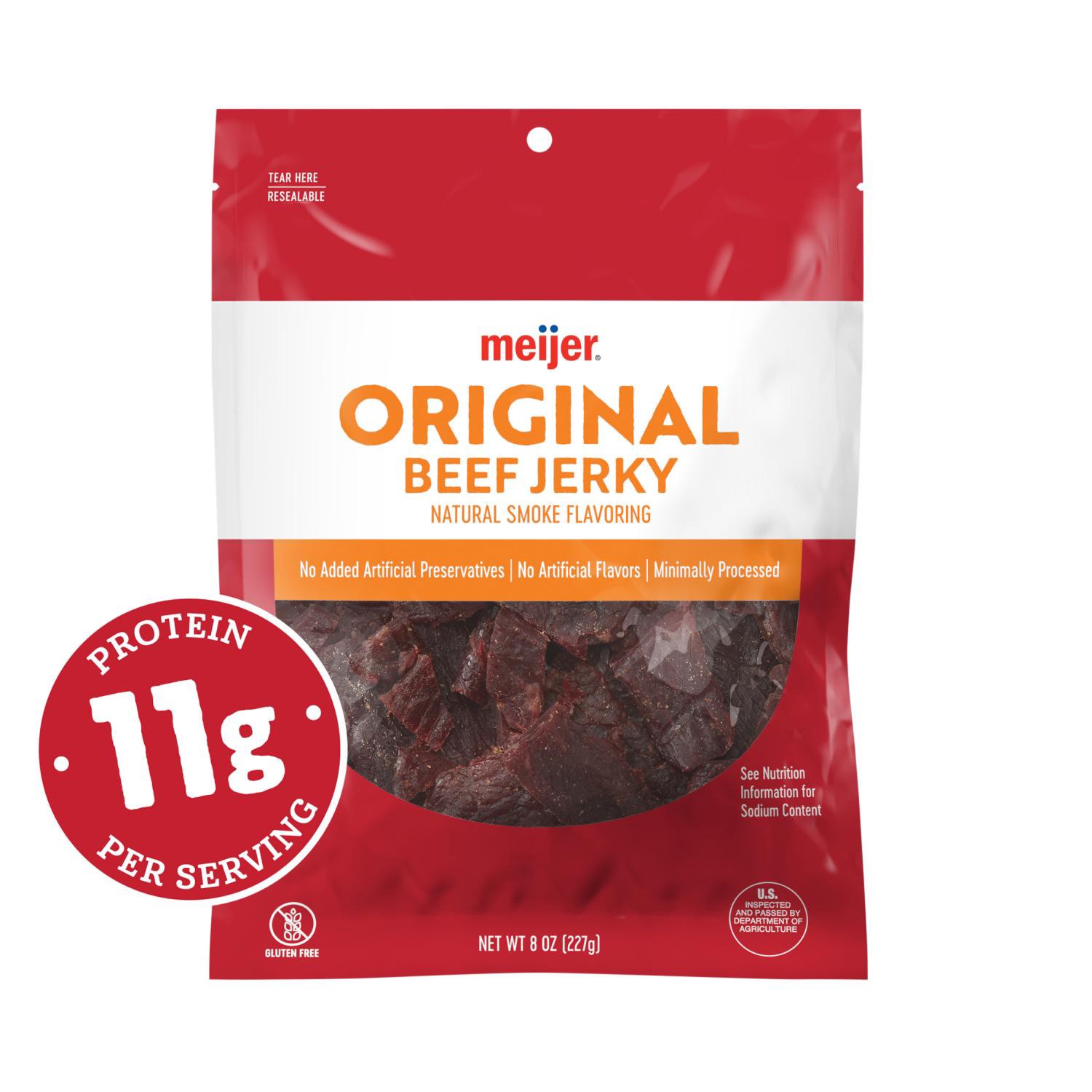 slide 1 of 3, Original Beef Jerky, 8 Oz, 8 oz