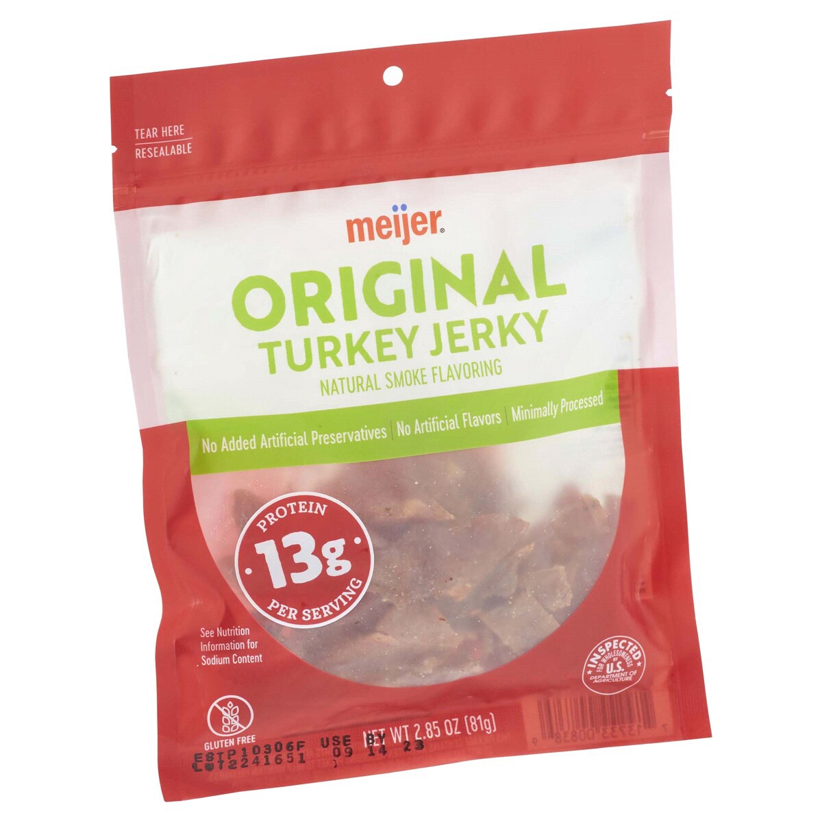 slide 4 of 5, Meijer Original Turkey Jerky, 2.85 oz