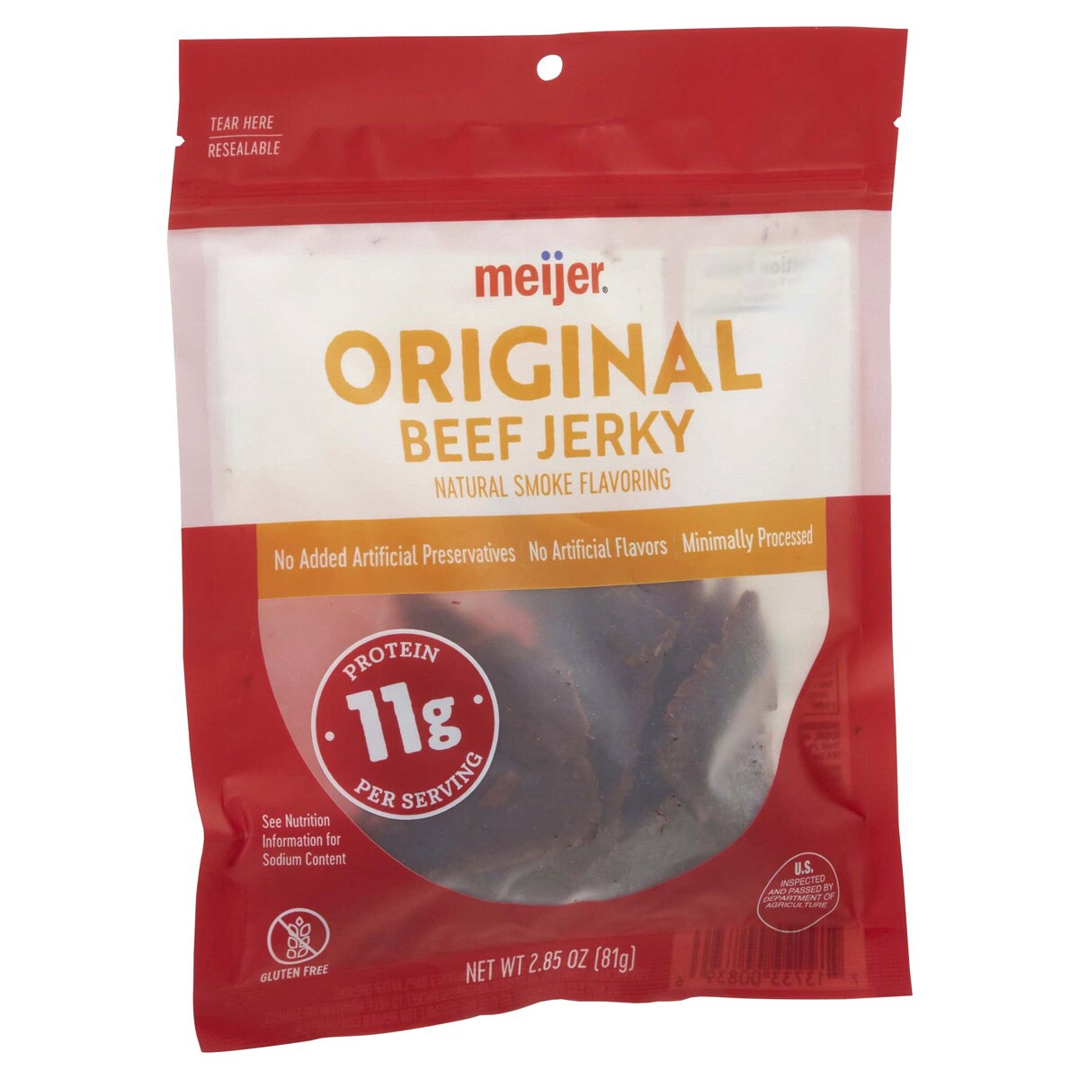 slide 2 of 5, Meijer Original Beef Jerky, 2.85 oz