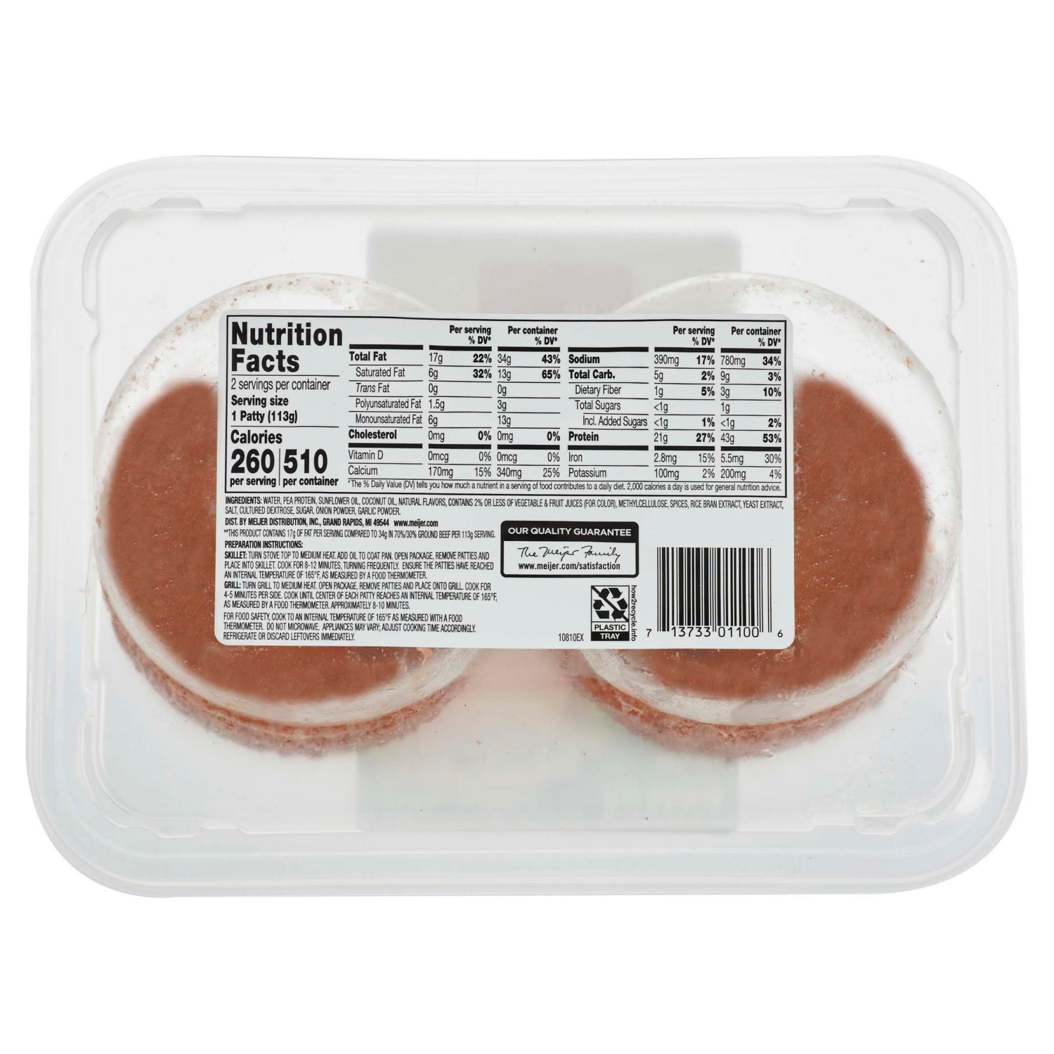 slide 2 of 2, True Goodness Plant-Based Burger Patties, 8 oz, 2 ct, 2 ct; 8 oz