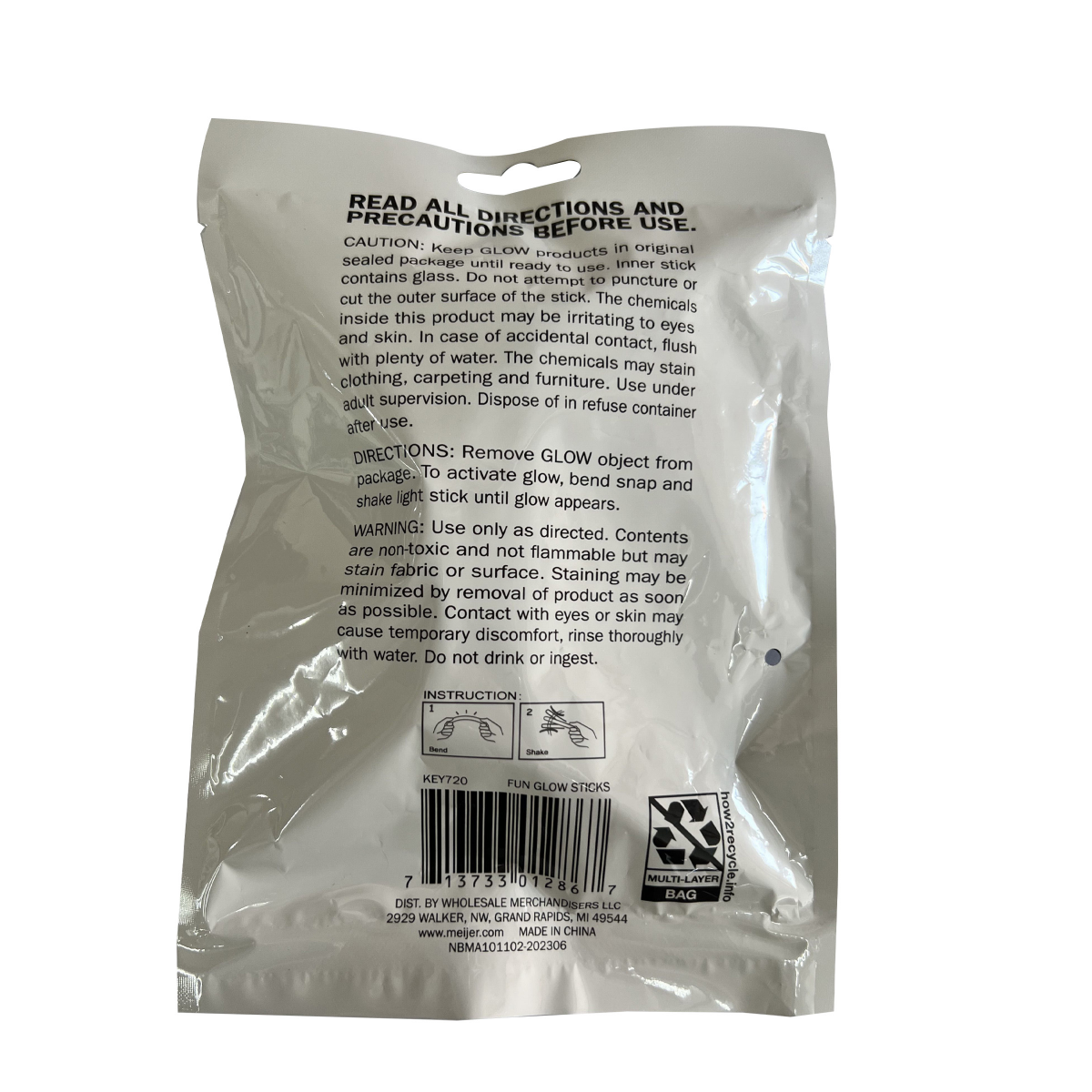 slide 2 of 2, Meijer Corporate Seasonal Mjr Hwn Fun Glow Sticks, 6 ct