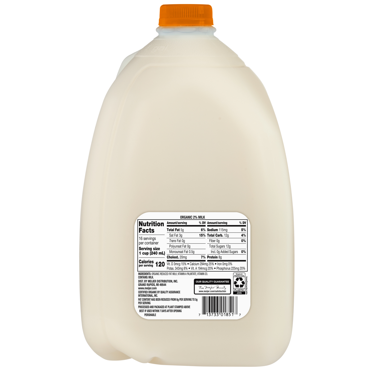 slide 2 of 2, True Goodness Organic 2% Milk, 1 gal