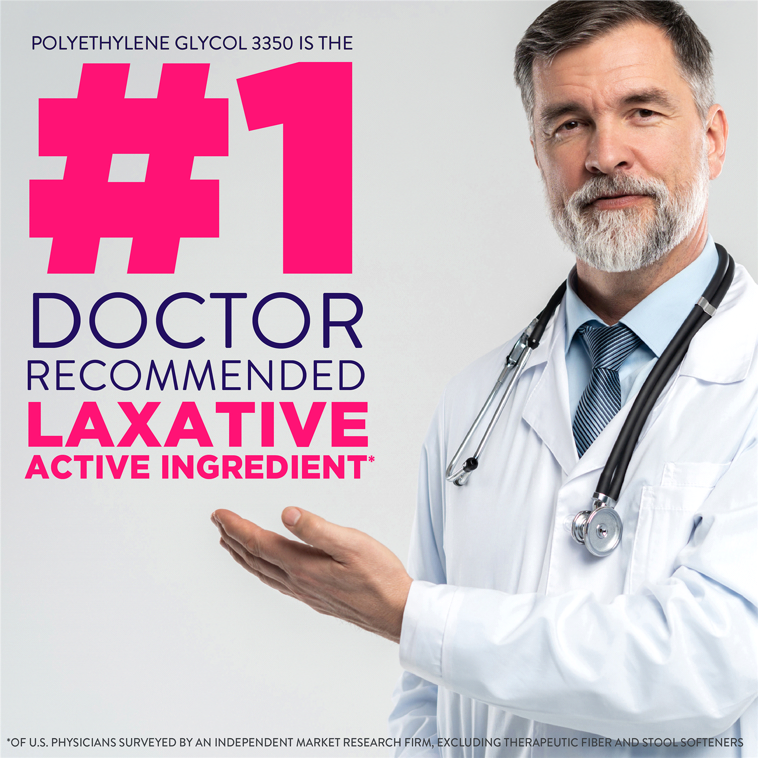 slide 2 of 5, Meijer Polyethylene Glycol 3350, Powder For Solution, Osmotic Laxative, 2 ct