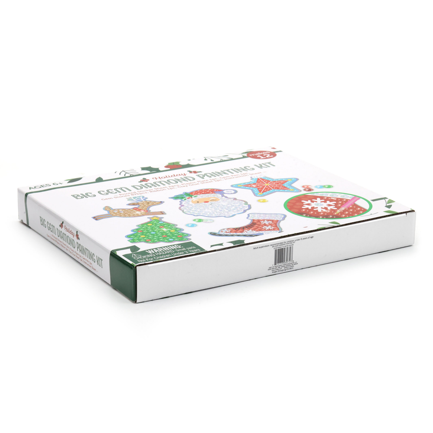 slide 2 of 3, Meijer Corporate Seasonal Mcs Big Gem Diamond Painting Kit, 2.55 In, 12 Count, 12 ct