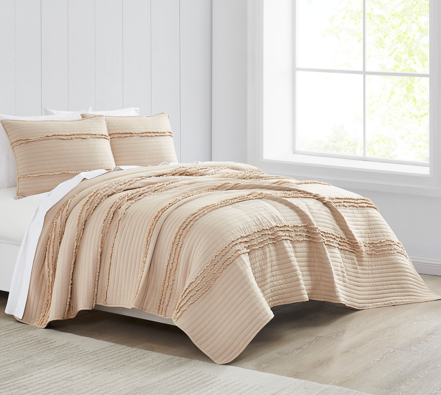 slide 4 of 4, Room & Retreat Raw Edge Mini Quilt Set King, 1 ct