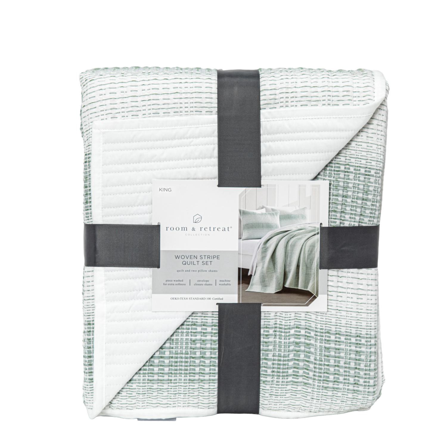 slide 1 of 5, Dante Stripe Quilt Set, King, 1 ct